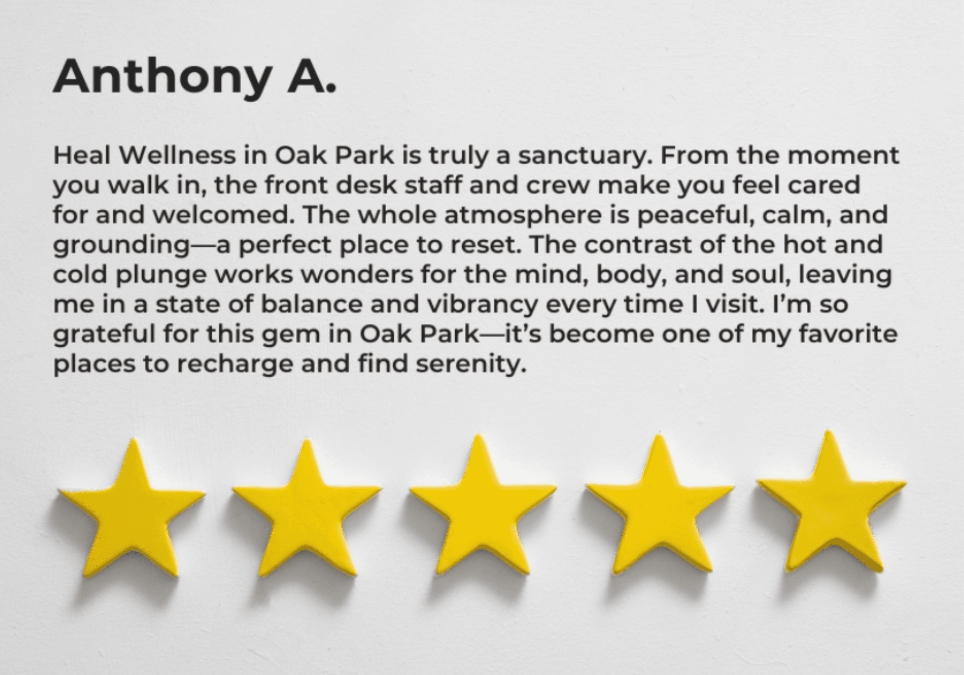 Google review from Anthony A.