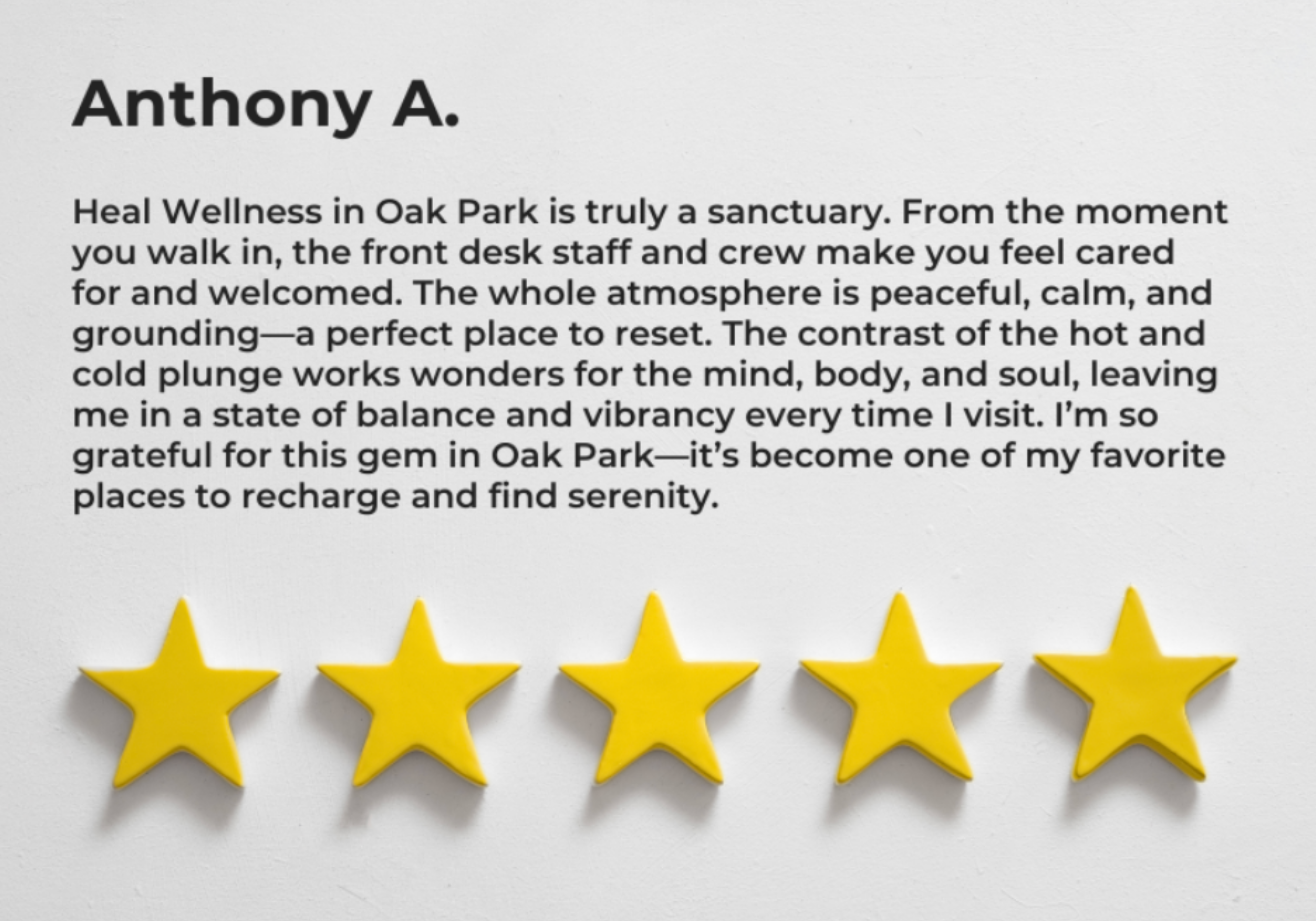 Google review from Anthony A.