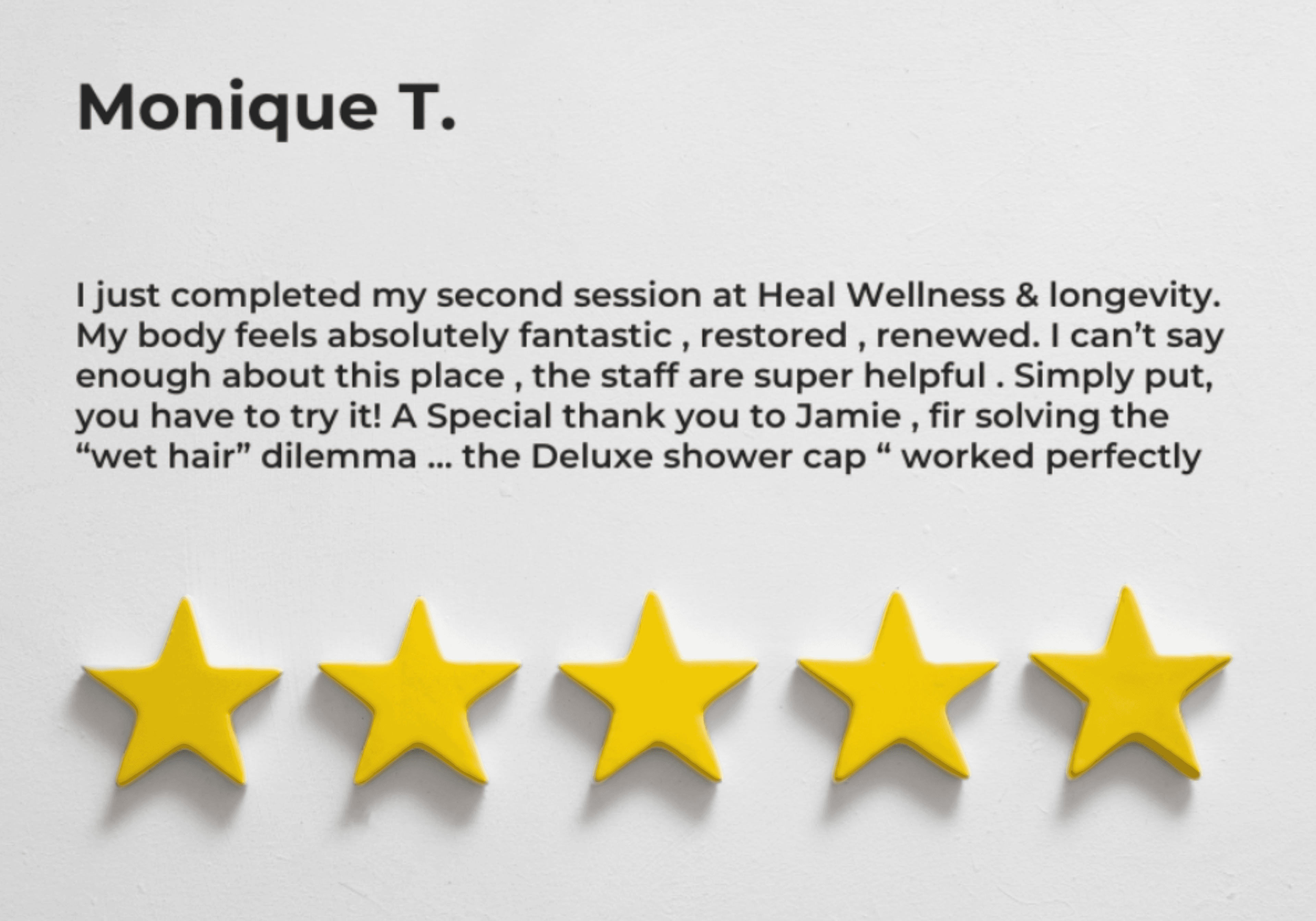 Google review from Monique T.